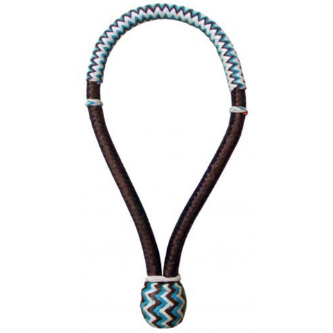  5/8" Teal and Brown rawhide core bosal