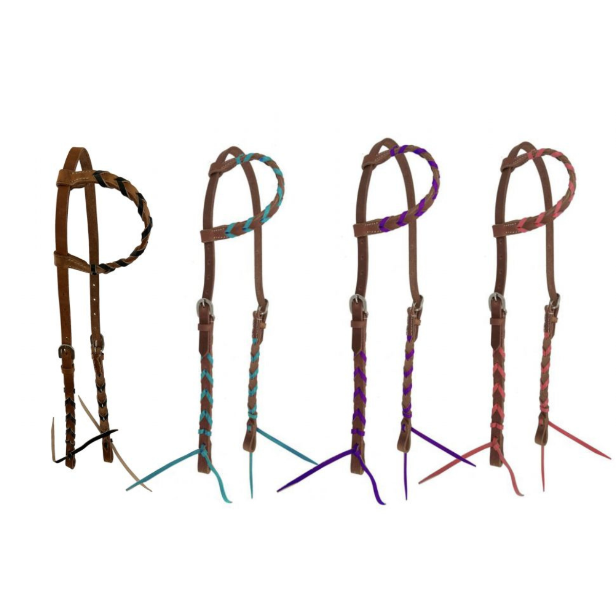 Argentina cow leather one ear headstall