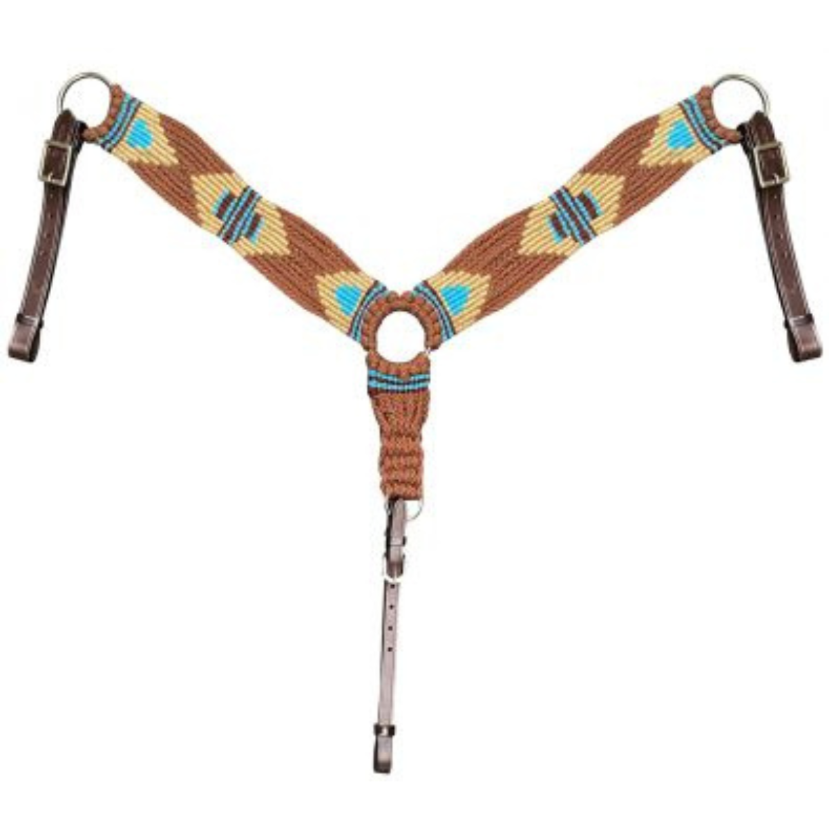 String Collars Aztec Design Multi-strand wool string breast collar