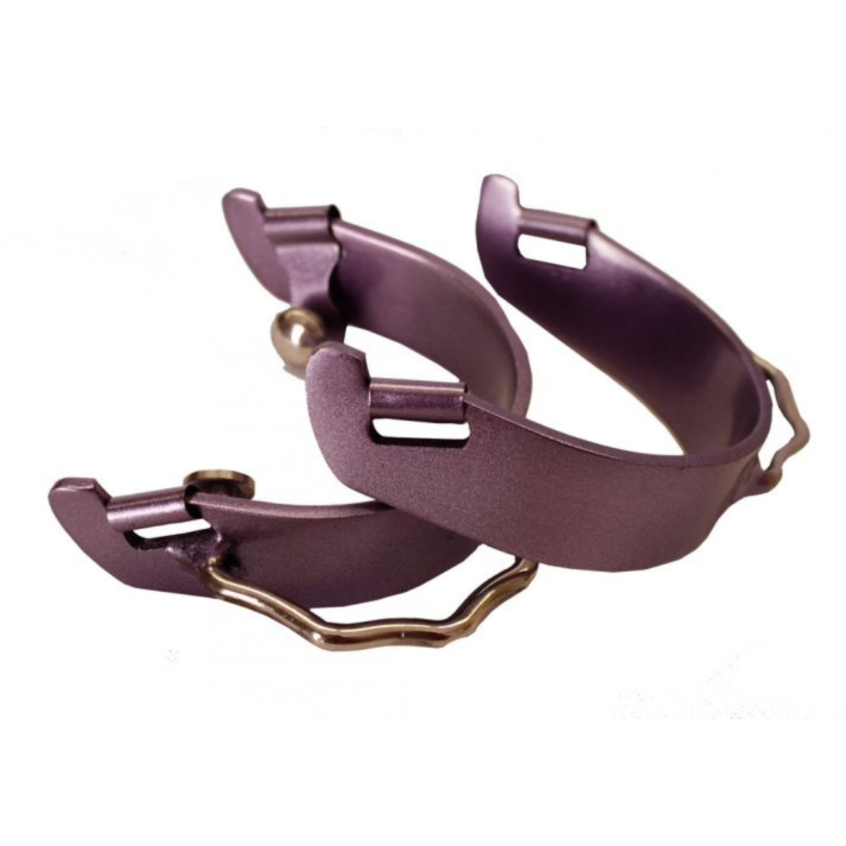 Showman® Color coated aluminum bumper spurs. - Double T Saddles