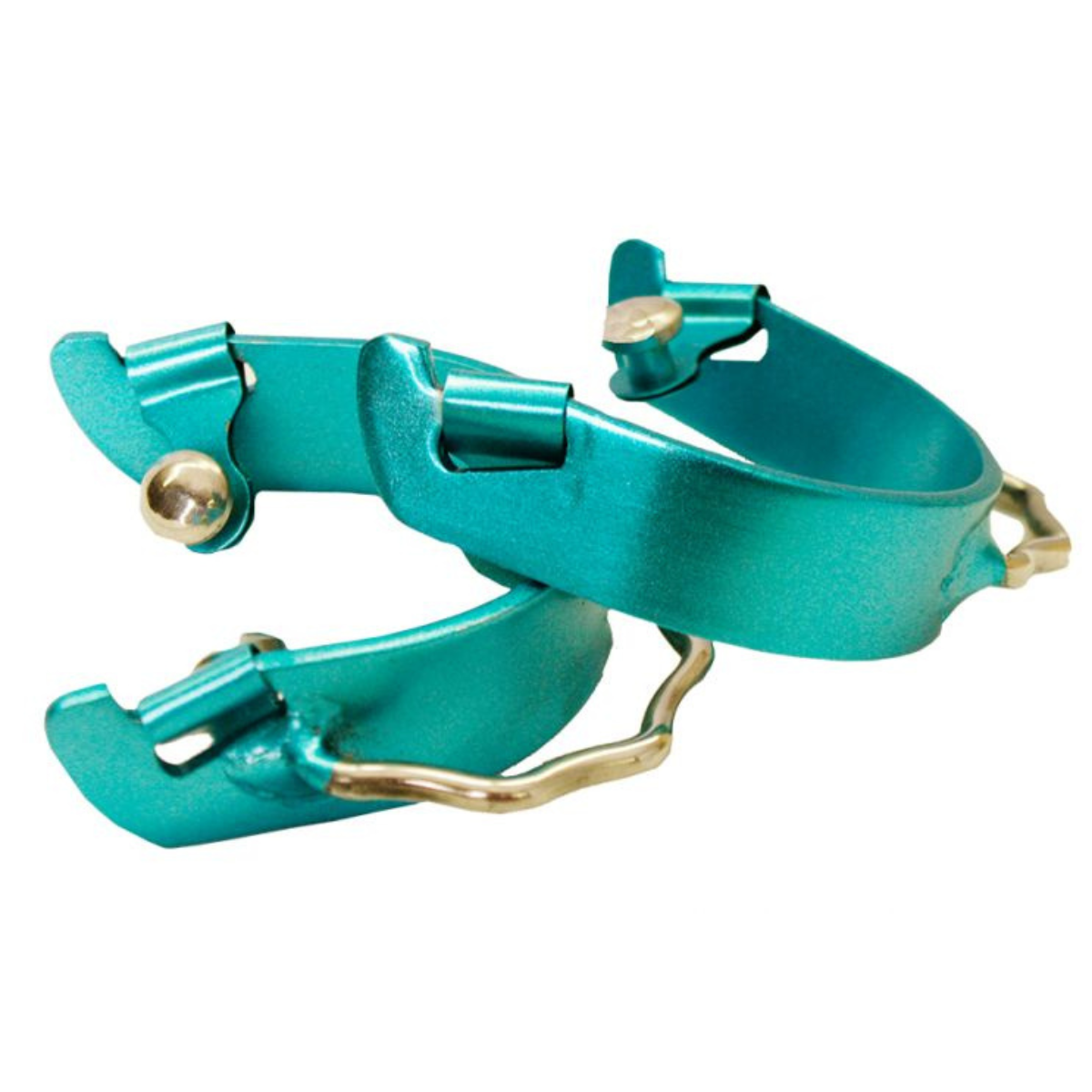 Showman® Color coated aluminum bumper spurs. - Double T Saddles