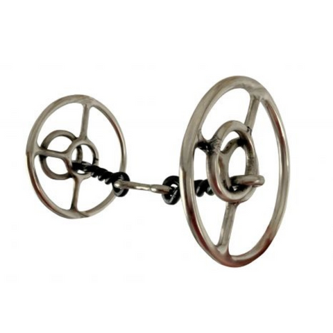 Double Ring Single Joint Sweet iron Dog Bone Snaffle Bit.
