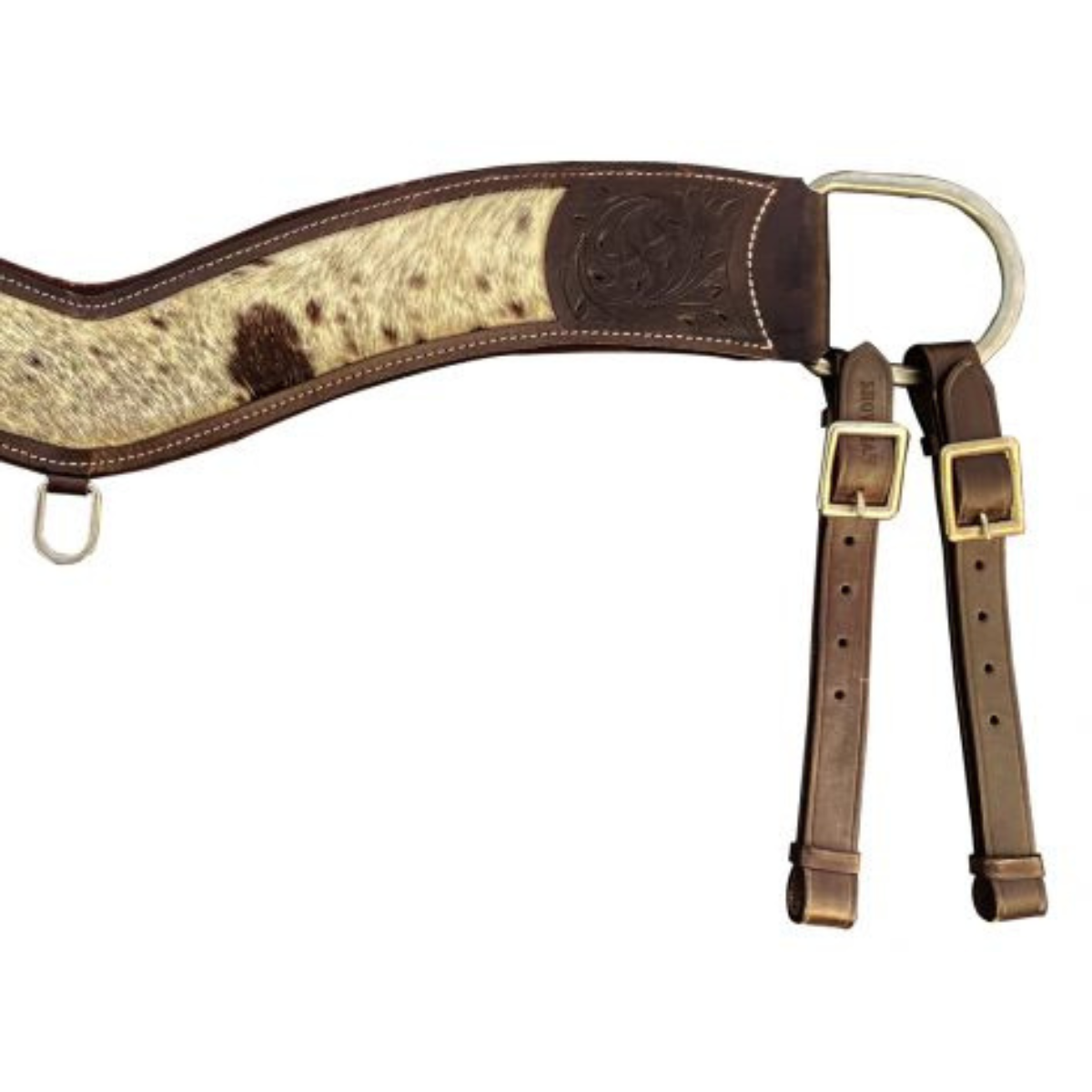 Showman ® Hair on Cowhide leather tripping collar. - Double T Saddles