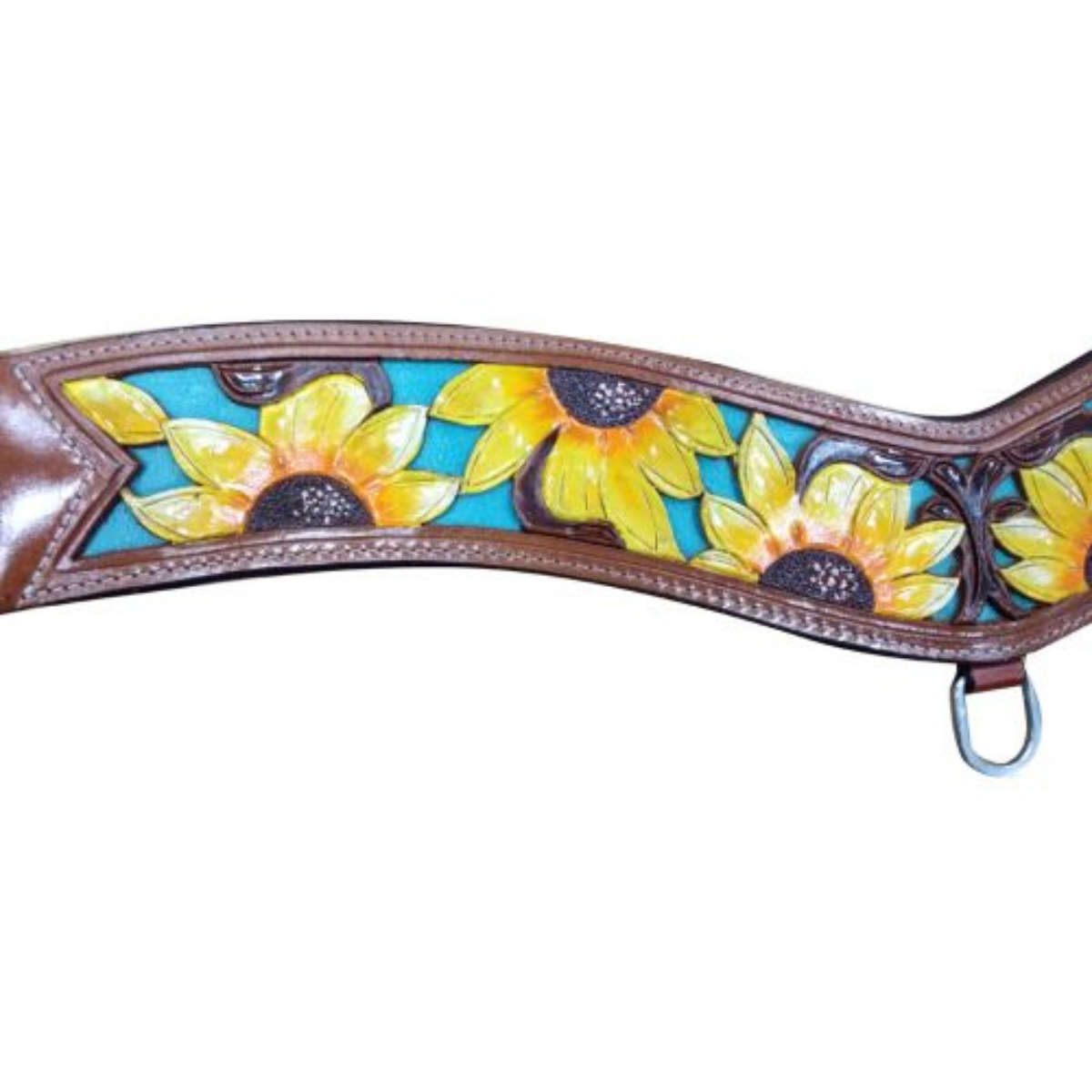 Showman ® Hand Painted Sunflower tripping collar. - Double T Saddles