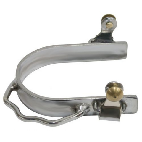 Ladies size nickel plated bumper spurs