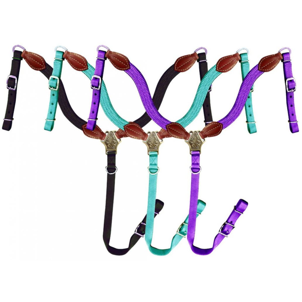 Nylon Brow Band Headstall and Breast collar set 