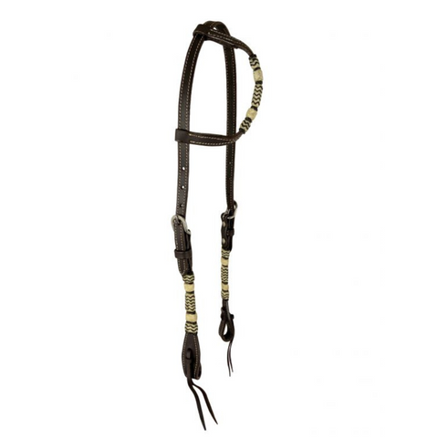  One Ear Headstall with Rawhide Accents