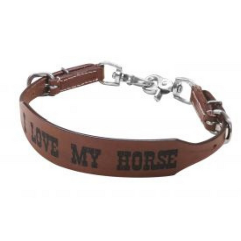 PONY SIZE  " I love my horse" branded wither strap