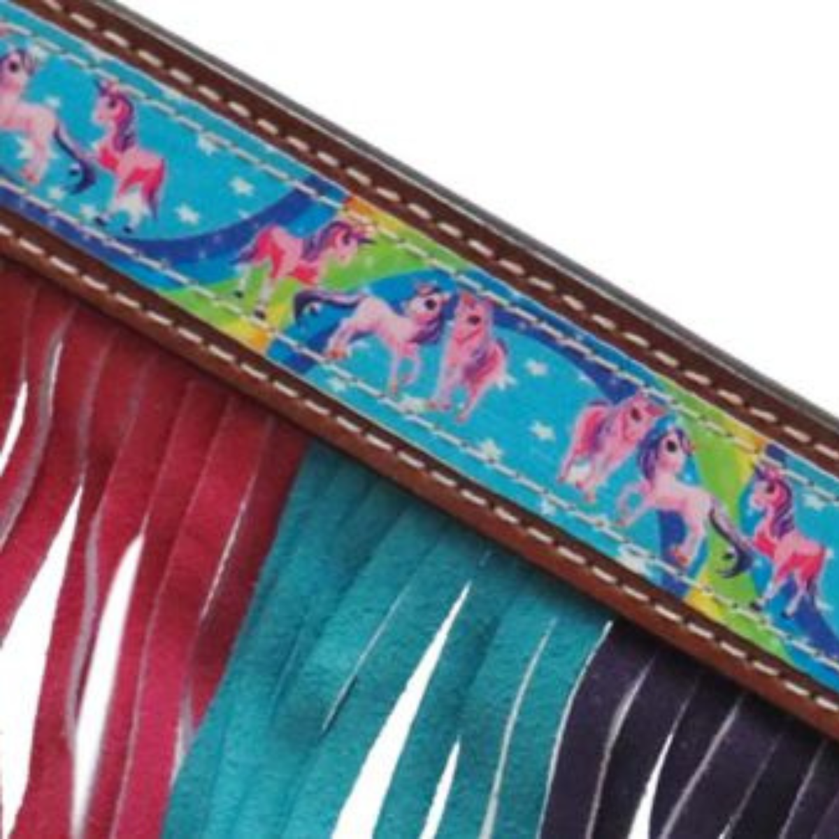 Showman ® PONY SIZE " Rainbow Pony" headstall and breast collar set. - Double T Saddles