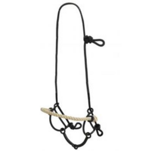 Rope gag headstall with sweet iron mouth bit