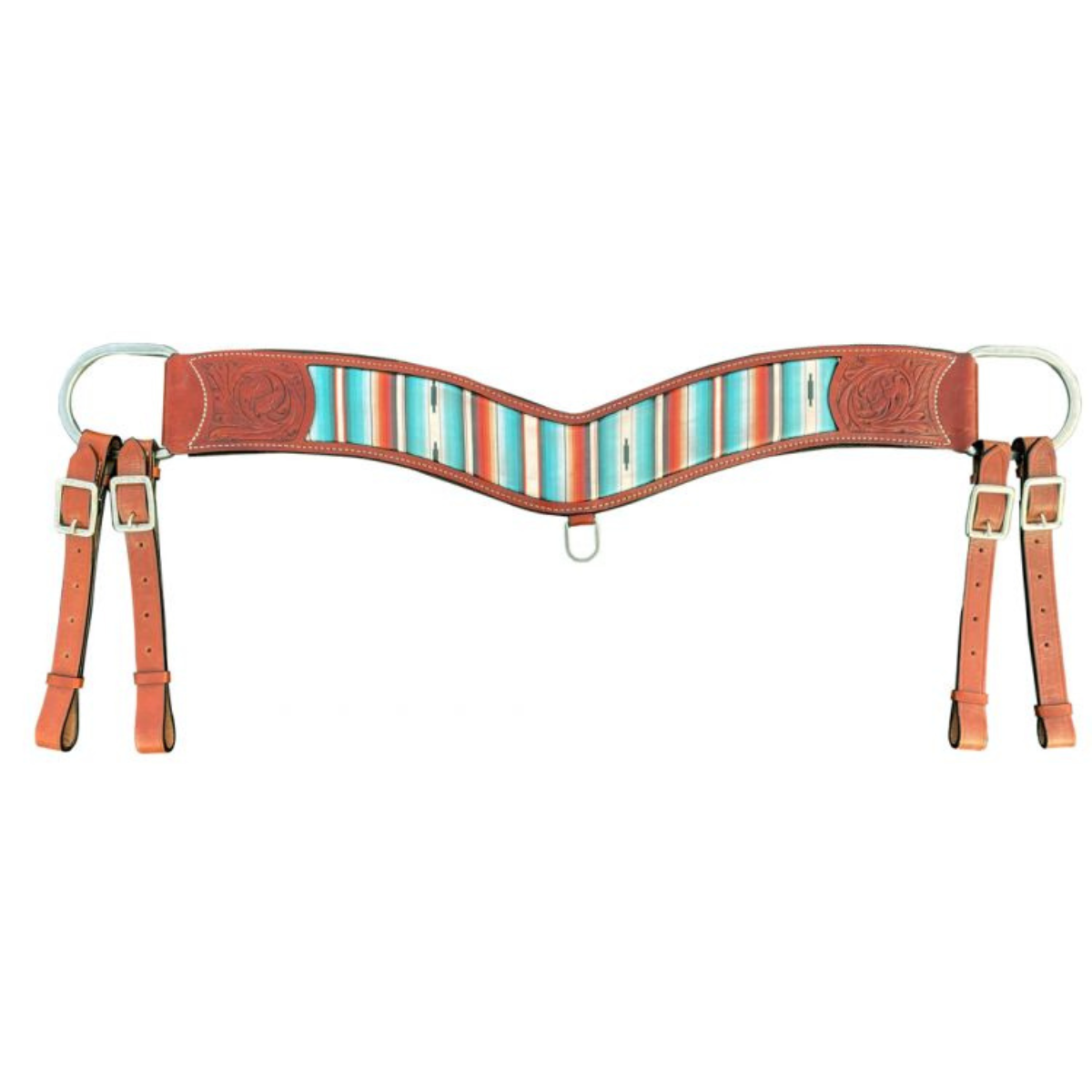 Showman Ladies Serape Southwest Print Leather Spur Straps Showman Ladies Serape Southwest Print Leather Spur Straps
