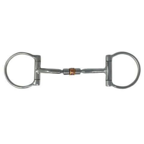 stainless steel d-ring features a 5" curved mouth with copper roller