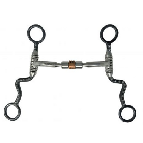 Stainless Steel Snaffle bit with copper roller center