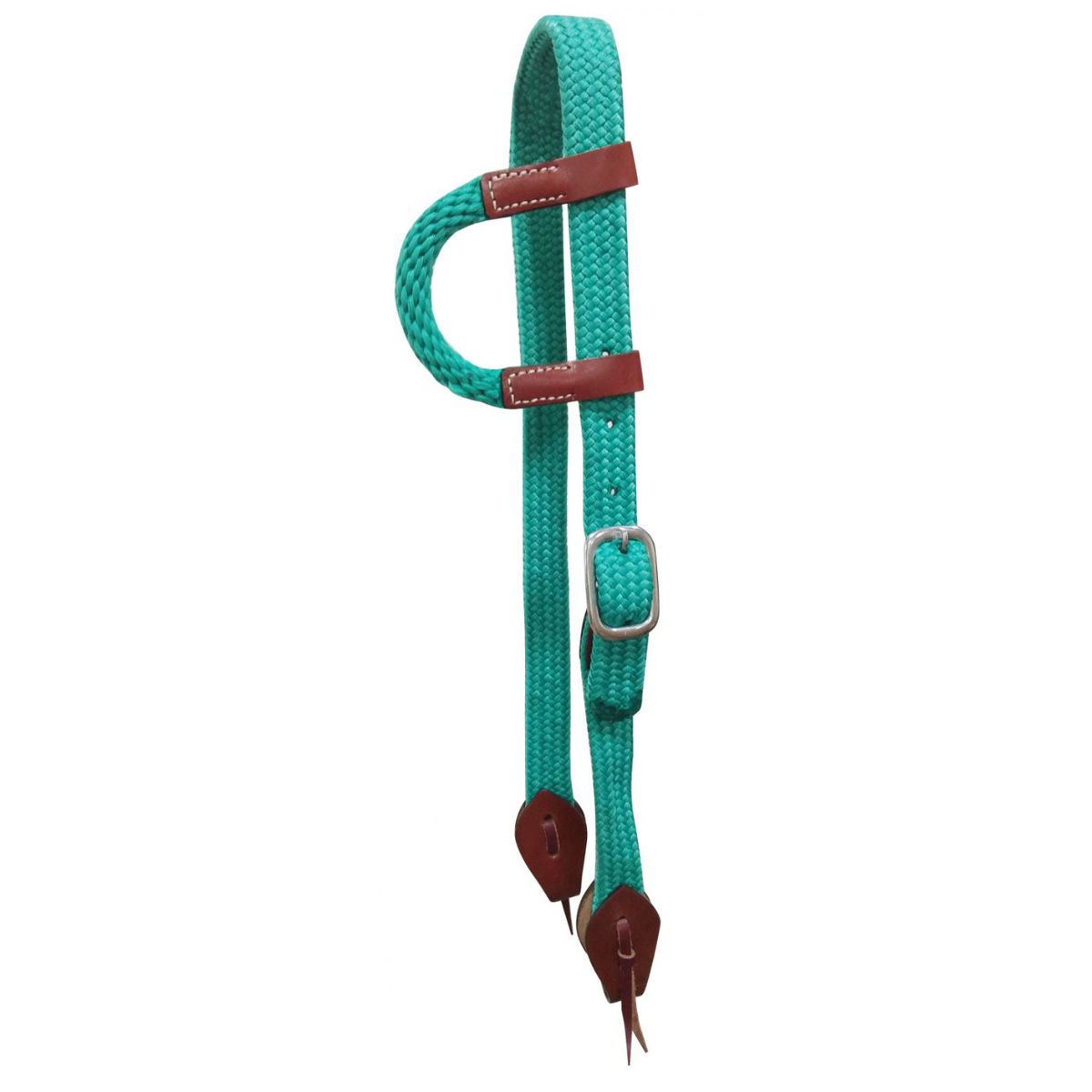 Showman ® Nylon One Ear Headstall with leather accents. - Double T Saddles