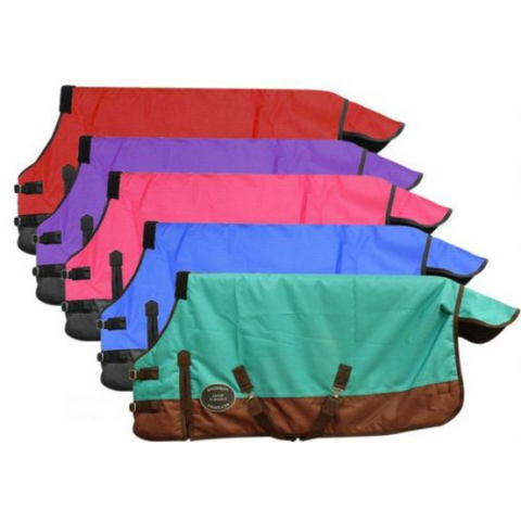 PONY/YEARLING 48"-54" WATERPROOF AND BREATHABLE DOUBLE T ™ 1200 DENIER TURNOUT BLANKET - Double T Saddles