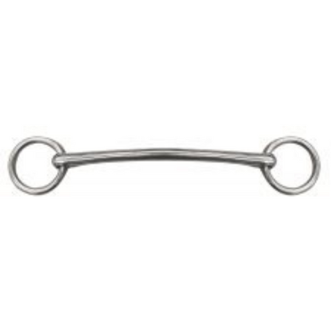 Stainless steel 5" mullen mouth over cheek bit.